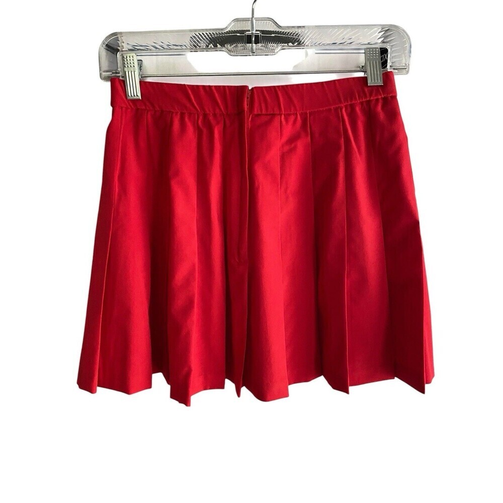 Lilly's of Beverly Hills Skirt Womens 8 Red Pleated Tennis Golf Mini Made in USA - Picture 3 of 6